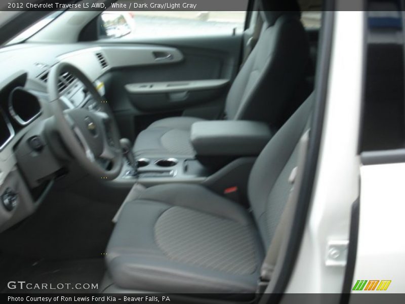 White / Dark Gray/Light Gray 2012 Chevrolet Traverse LS AWD
