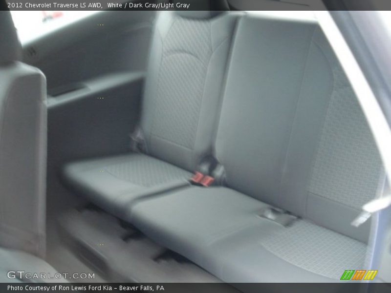White / Dark Gray/Light Gray 2012 Chevrolet Traverse LS AWD