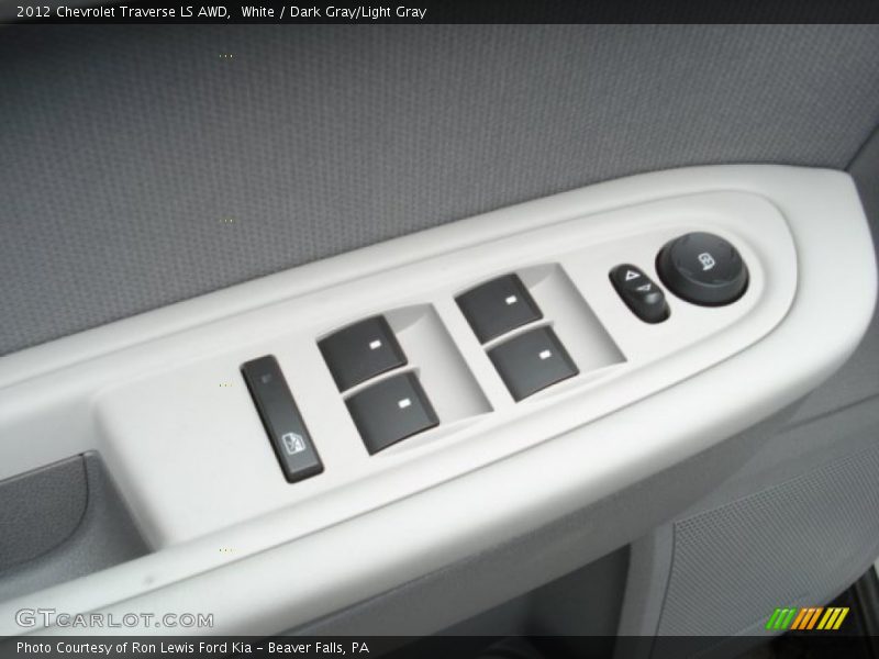 White / Dark Gray/Light Gray 2012 Chevrolet Traverse LS AWD
