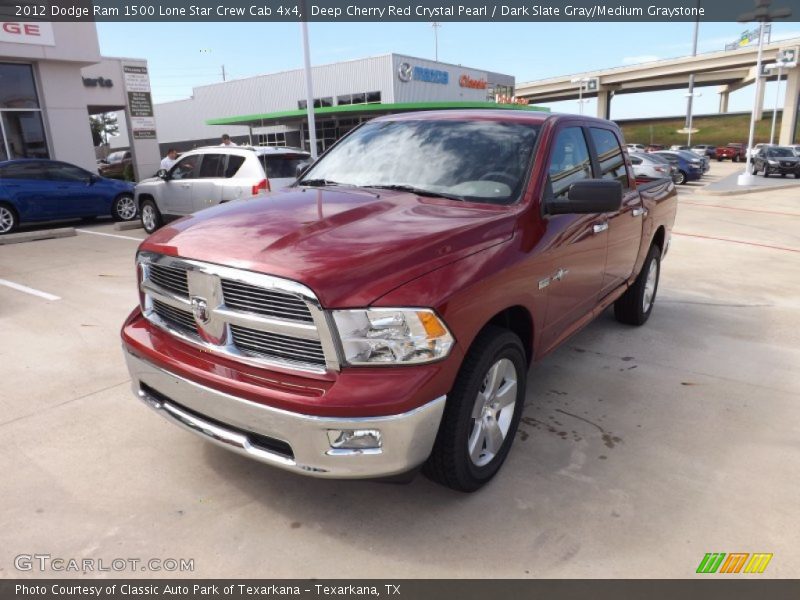 Deep Cherry Red Crystal Pearl / Dark Slate Gray/Medium Graystone 2012 Dodge Ram 1500 Lone Star Crew Cab 4x4