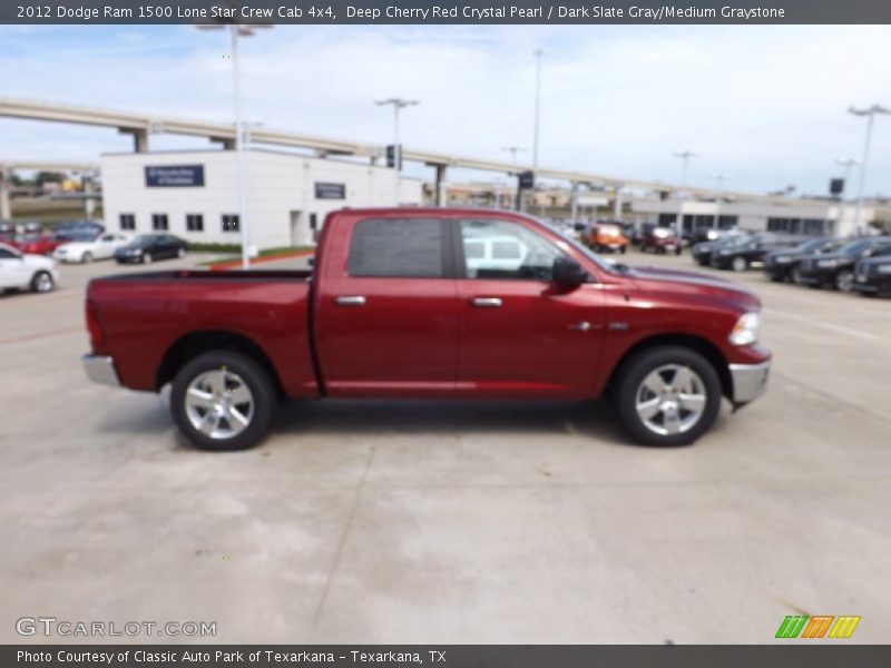 Deep Cherry Red Crystal Pearl / Dark Slate Gray/Medium Graystone 2012 Dodge Ram 1500 Lone Star Crew Cab 4x4