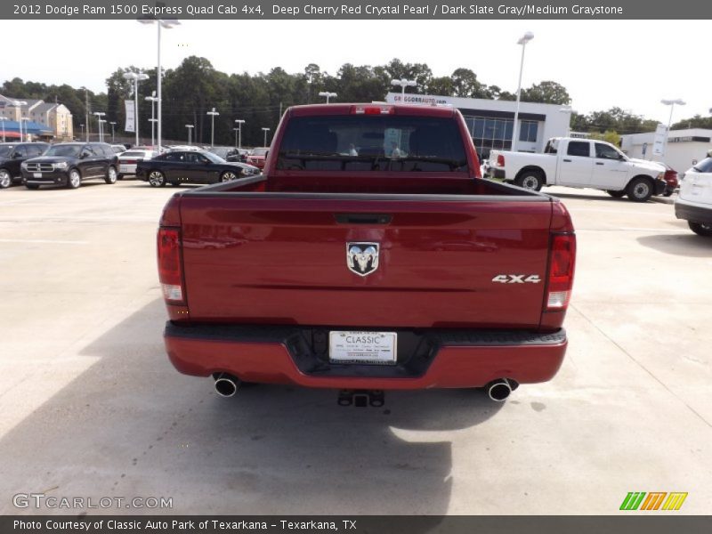 Deep Cherry Red Crystal Pearl / Dark Slate Gray/Medium Graystone 2012 Dodge Ram 1500 Express Quad Cab 4x4