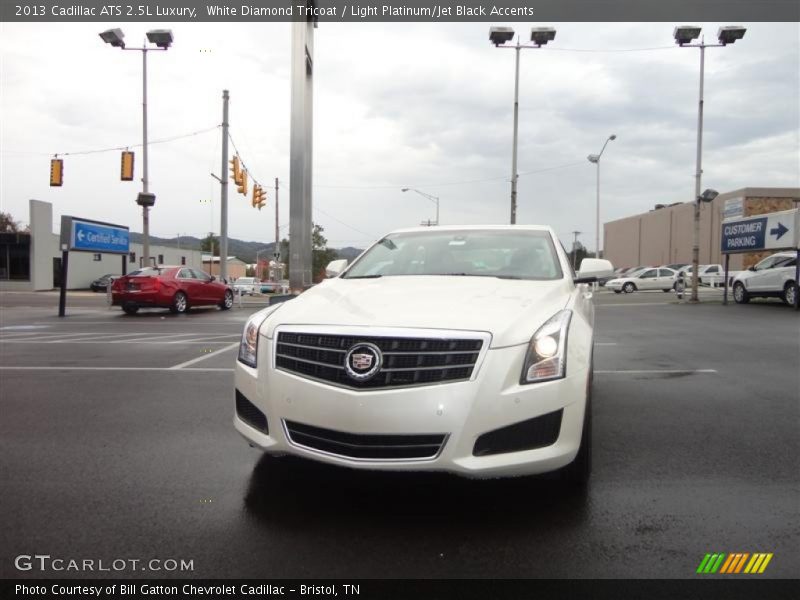 White Diamond Tricoat / Light Platinum/Jet Black Accents 2013 Cadillac ATS 2.5L Luxury