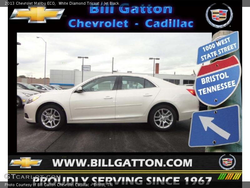 White Diamond Tricoat / Jet Black 2013 Chevrolet Malibu ECO