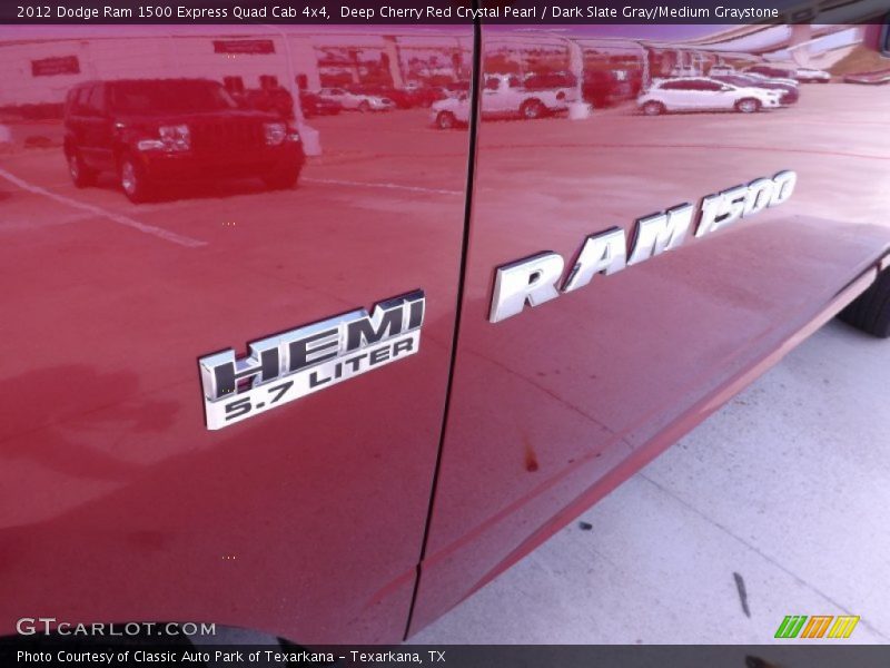 Deep Cherry Red Crystal Pearl / Dark Slate Gray/Medium Graystone 2012 Dodge Ram 1500 Express Quad Cab 4x4