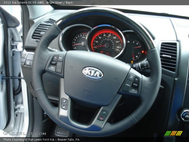 Bright Silver / Black 2013 Kia Sorento SX V6 AWD