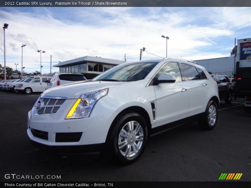 Platinum Ice Tricoat / Shale/Brownstone 2012 Cadillac SRX Luxury