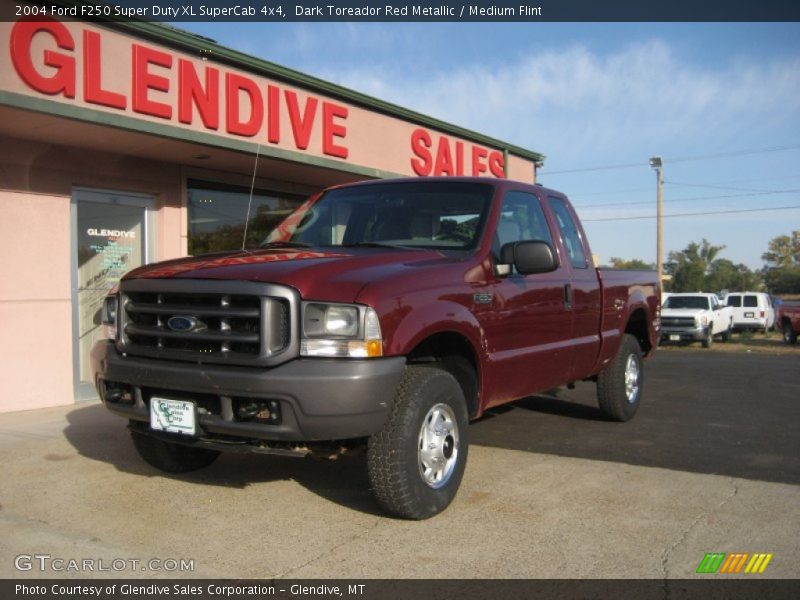 Dark Toreador Red Metallic / Medium Flint 2004 Ford F250 Super Duty XL SuperCab 4x4