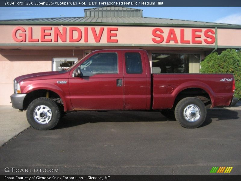 Dark Toreador Red Metallic / Medium Flint 2004 Ford F250 Super Duty XL SuperCab 4x4