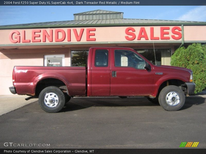 Dark Toreador Red Metallic / Medium Flint 2004 Ford F250 Super Duty XL SuperCab 4x4
