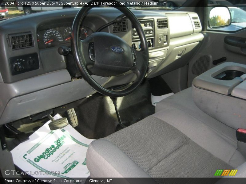 Dark Toreador Red Metallic / Medium Flint 2004 Ford F250 Super Duty XL SuperCab 4x4