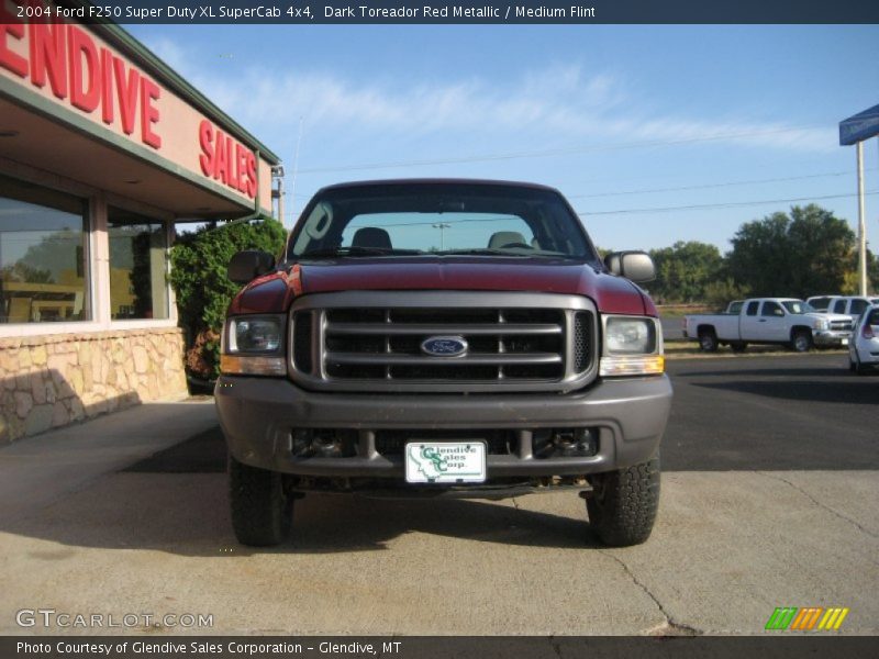 Dark Toreador Red Metallic / Medium Flint 2004 Ford F250 Super Duty XL SuperCab 4x4