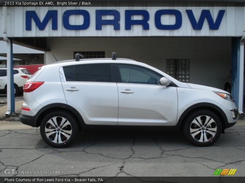Bright Silver / Black 2013 Kia Sportage EX AWD