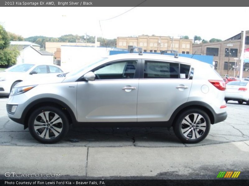 Bright Silver / Black 2013 Kia Sportage EX AWD