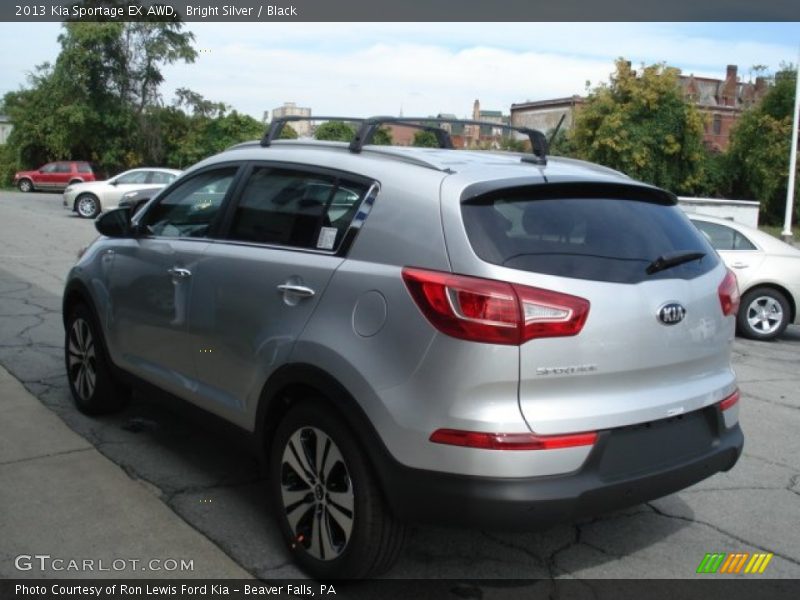 Bright Silver / Black 2013 Kia Sportage EX AWD