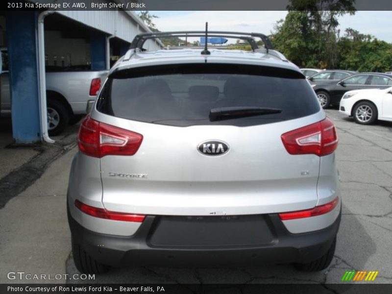 Bright Silver / Black 2013 Kia Sportage EX AWD