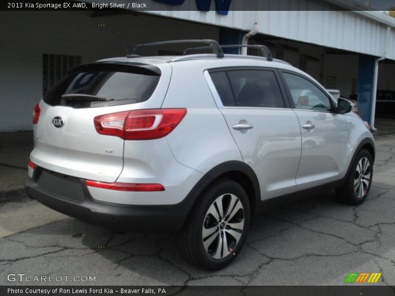 Bright Silver / Black 2013 Kia Sportage EX AWD