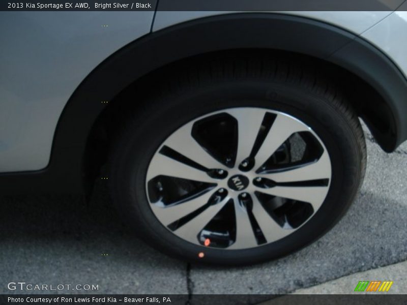 Bright Silver / Black 2013 Kia Sportage EX AWD