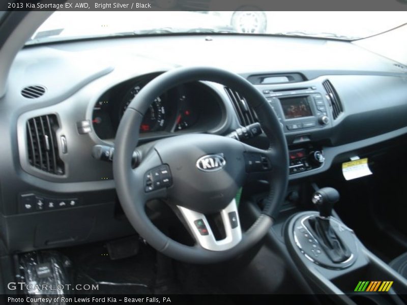 Bright Silver / Black 2013 Kia Sportage EX AWD
