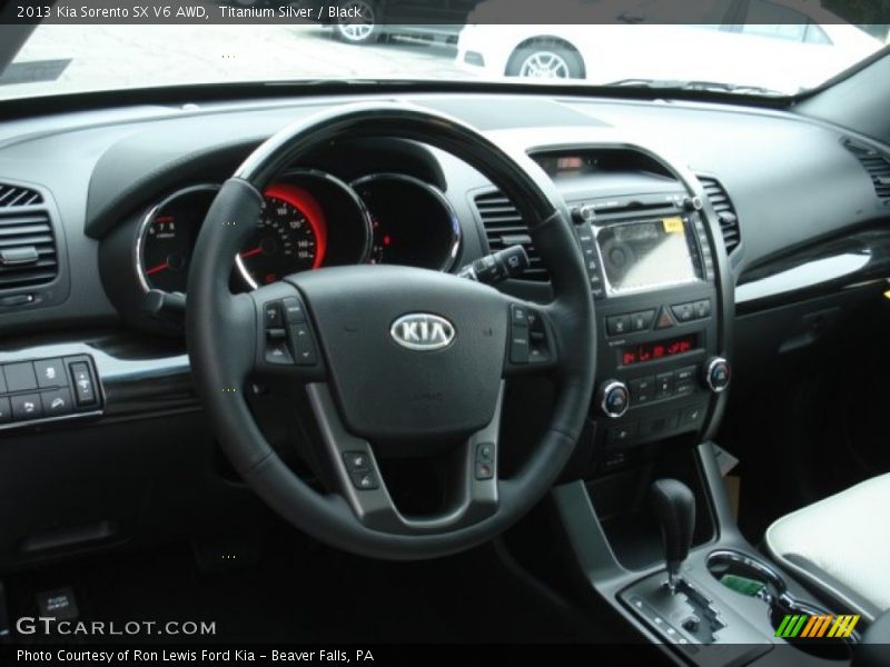 Titanium Silver / Black 2013 Kia Sorento SX V6 AWD