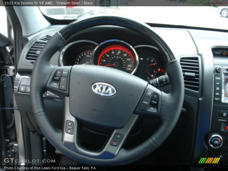 Titanium Silver / Black 2013 Kia Sorento SX V6 AWD
