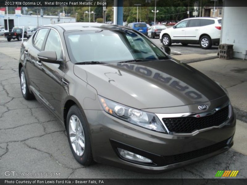 Metal Bronze Pearl Metallic / Beige 2013 Kia Optima LX