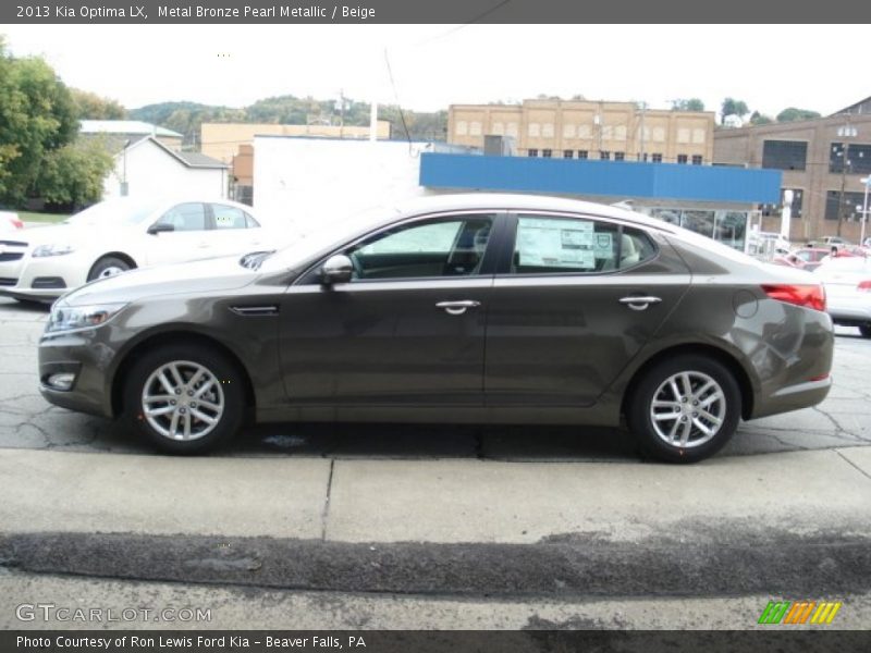 Metal Bronze Pearl Metallic / Beige 2013 Kia Optima LX