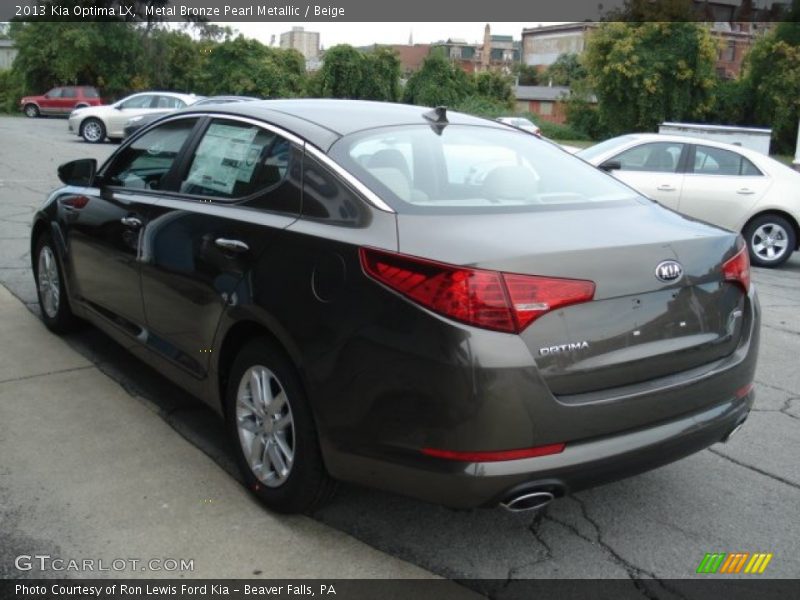 Metal Bronze Pearl Metallic / Beige 2013 Kia Optima LX