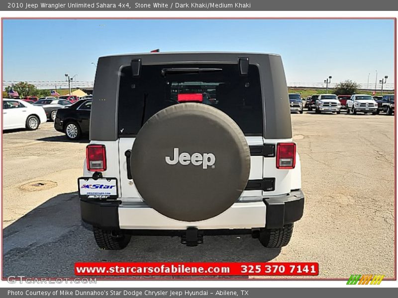 Stone White / Dark Khaki/Medium Khaki 2010 Jeep Wrangler Unlimited Sahara 4x4