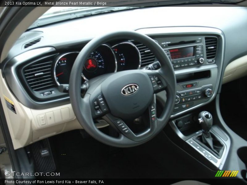 Metal Bronze Pearl Metallic / Beige 2013 Kia Optima LX