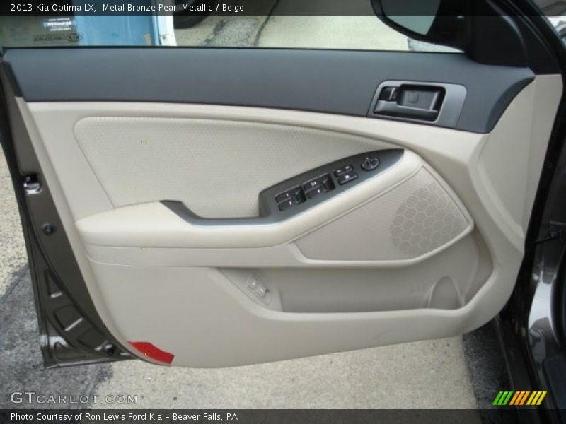 Metal Bronze Pearl Metallic / Beige 2013 Kia Optima LX