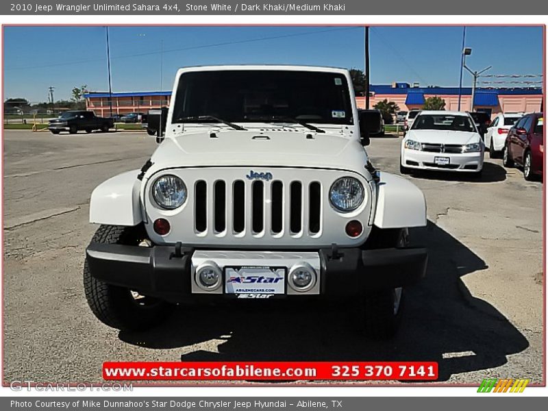 Stone White / Dark Khaki/Medium Khaki 2010 Jeep Wrangler Unlimited Sahara 4x4