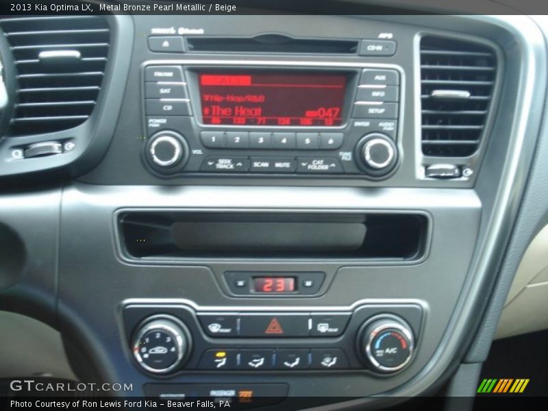 Metal Bronze Pearl Metallic / Beige 2013 Kia Optima LX