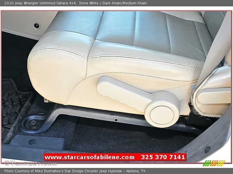 Stone White / Dark Khaki/Medium Khaki 2010 Jeep Wrangler Unlimited Sahara 4x4