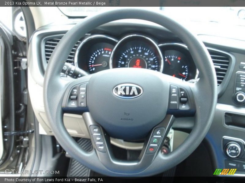 Metal Bronze Pearl Metallic / Beige 2013 Kia Optima LX