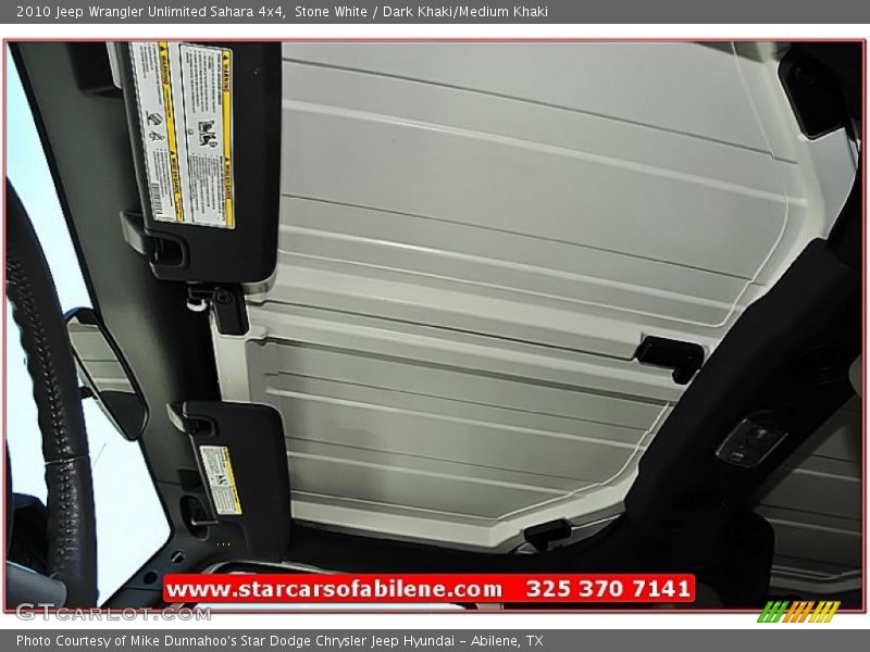 Stone White / Dark Khaki/Medium Khaki 2010 Jeep Wrangler Unlimited Sahara 4x4