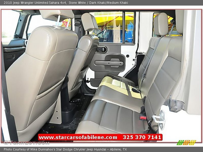 Stone White / Dark Khaki/Medium Khaki 2010 Jeep Wrangler Unlimited Sahara 4x4