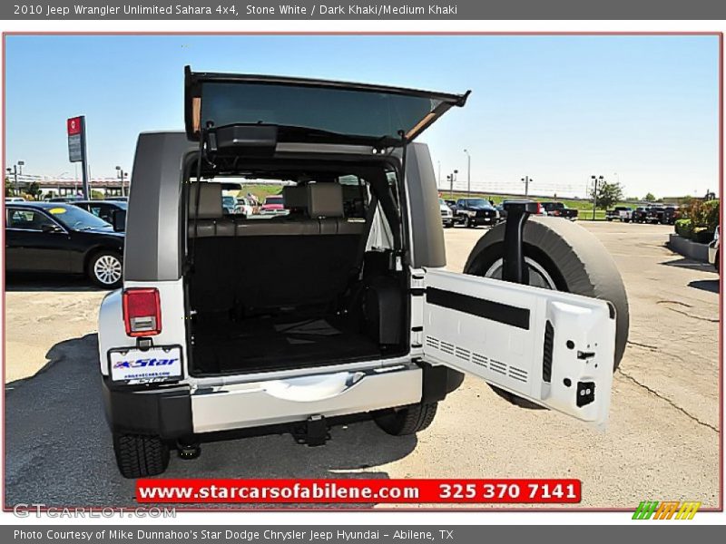 Stone White / Dark Khaki/Medium Khaki 2010 Jeep Wrangler Unlimited Sahara 4x4