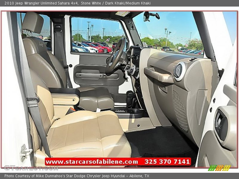 Stone White / Dark Khaki/Medium Khaki 2010 Jeep Wrangler Unlimited Sahara 4x4