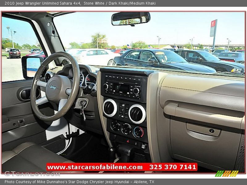 Stone White / Dark Khaki/Medium Khaki 2010 Jeep Wrangler Unlimited Sahara 4x4