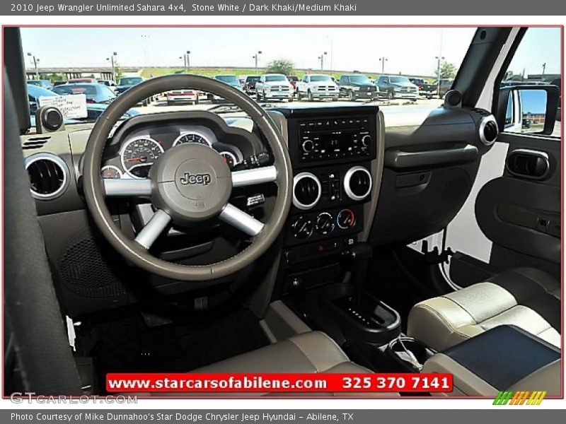 Stone White / Dark Khaki/Medium Khaki 2010 Jeep Wrangler Unlimited Sahara 4x4
