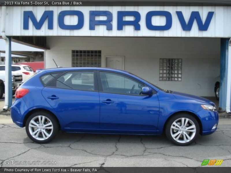 Corsa Blue / Black 2013 Kia Forte 5-Door SX