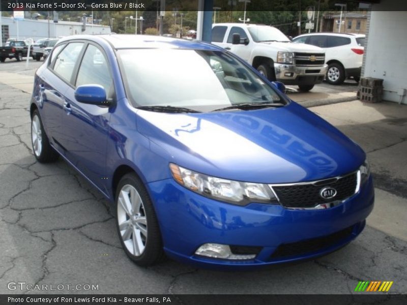 Corsa Blue / Black 2013 Kia Forte 5-Door SX