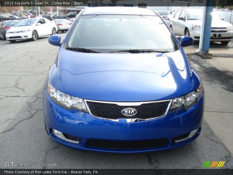 Corsa Blue / Black 2013 Kia Forte 5-Door SX