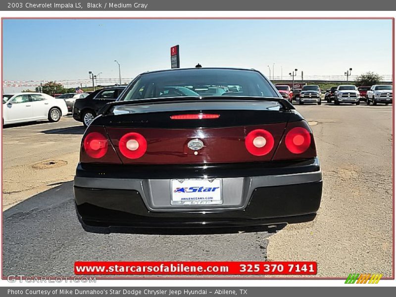 Black / Medium Gray 2003 Chevrolet Impala LS