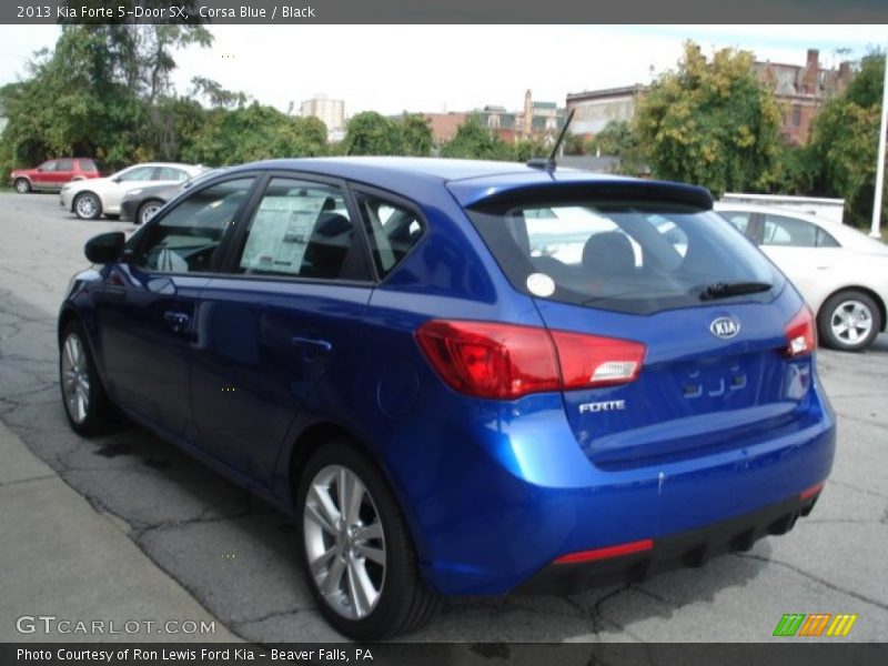 Corsa Blue / Black 2013 Kia Forte 5-Door SX