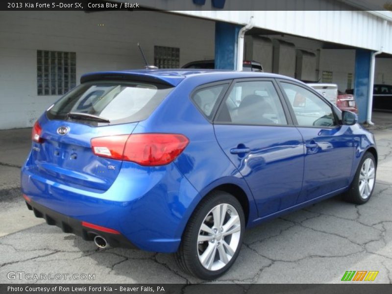 Corsa Blue / Black 2013 Kia Forte 5-Door SX