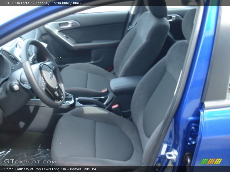 Corsa Blue / Black 2013 Kia Forte 5-Door SX