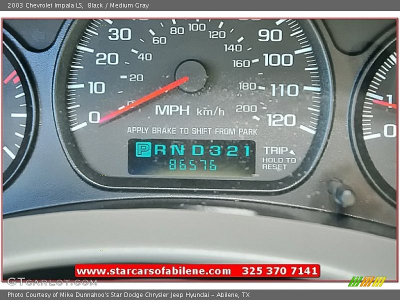 Black / Medium Gray 2003 Chevrolet Impala LS