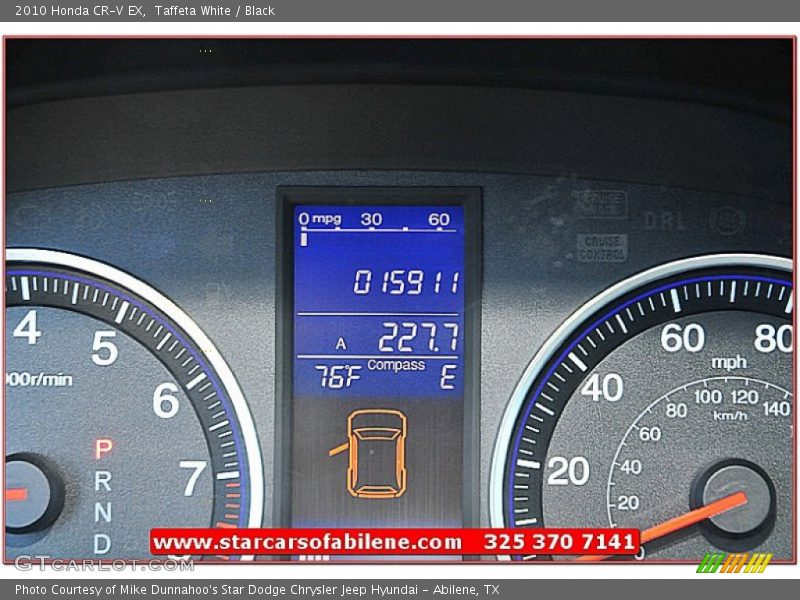 Taffeta White / Black 2010 Honda CR-V EX